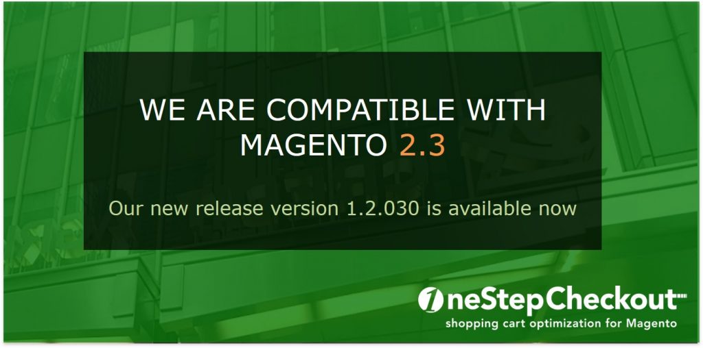 OneStepCheckout compatible with Magento 2.3