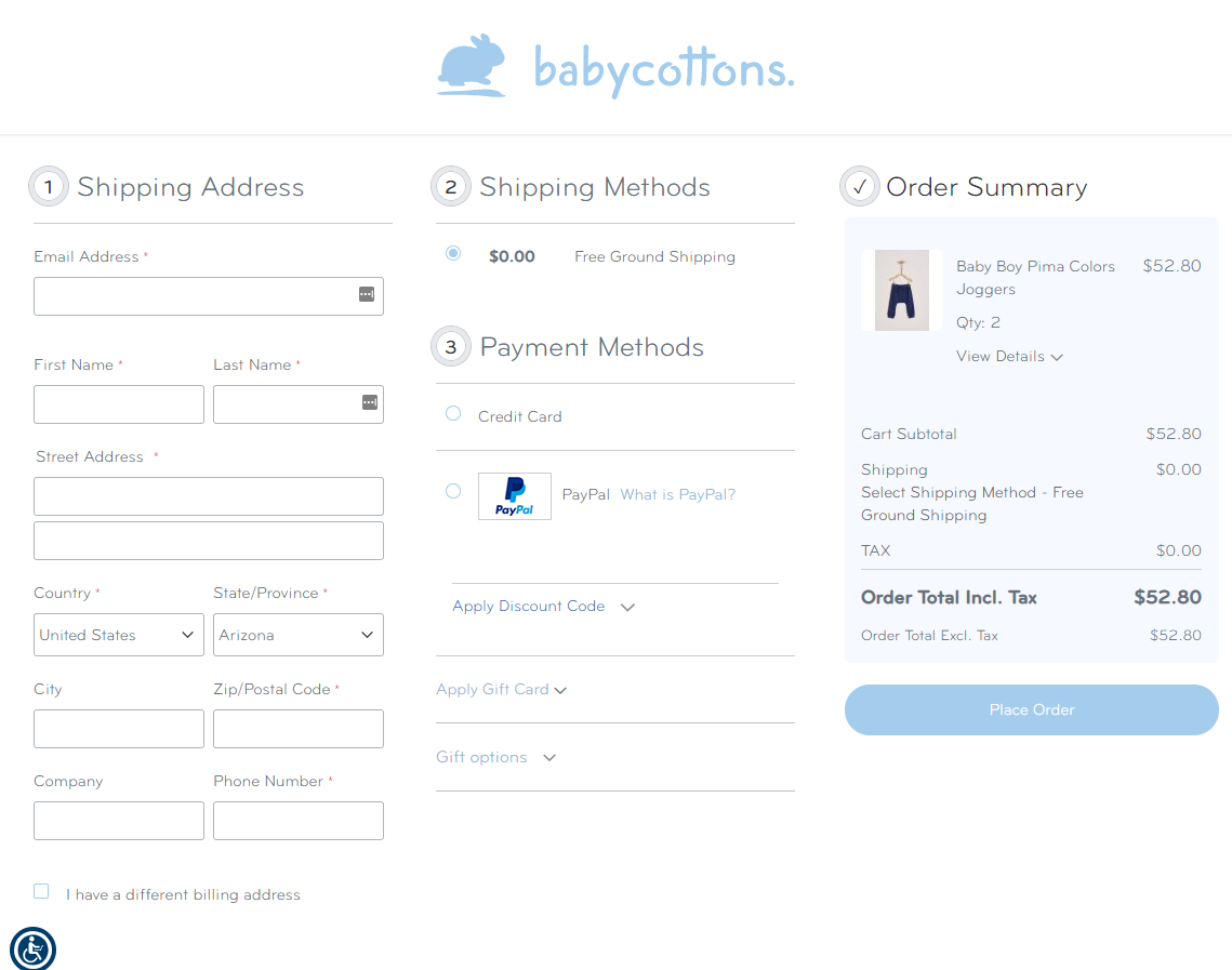 Babycottons Checkout powered by OneStepCheckout for Magento 2